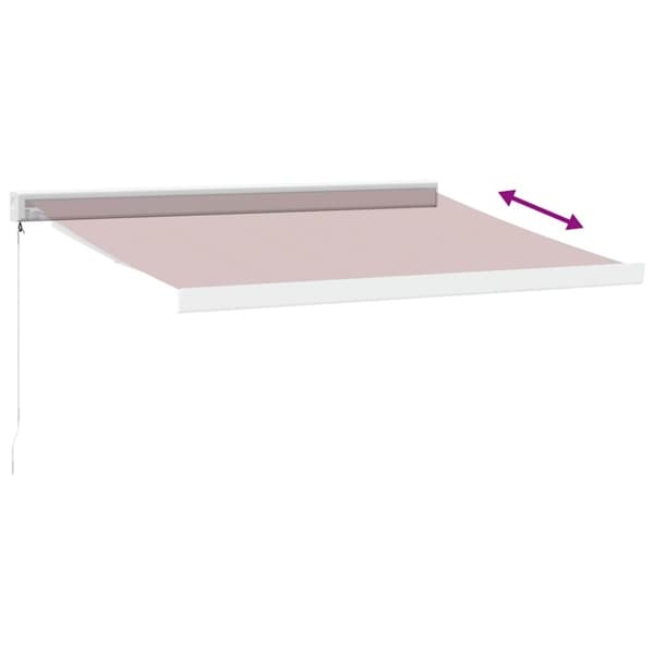 vidaXL Manuell uttrekkbar markise burgunder 300x250 cm