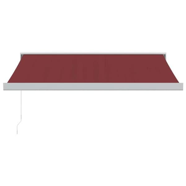 vidaXL Manuell uttrekkbar markise burgunder 300x250 cm