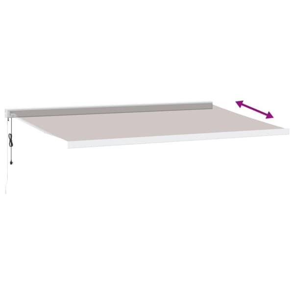 vidaXL Markis automatiskt infällbar 500x300 cm brun
