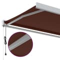 Miniatyrbild 7 av 10: vidaXL Markis automatiskt infällbar 500x300 cm brun