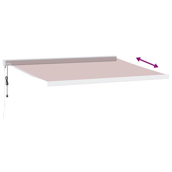 vidaXL Markis automatiskt infällbar vinröd 450x300 cm