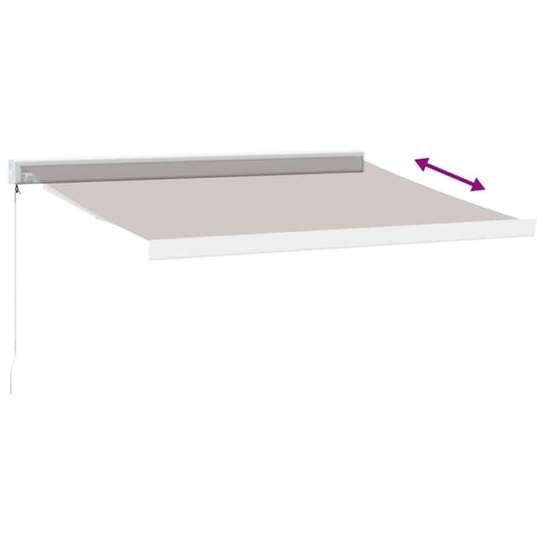 vidaXL Markis manuellt infällbar 300x250 cm brun