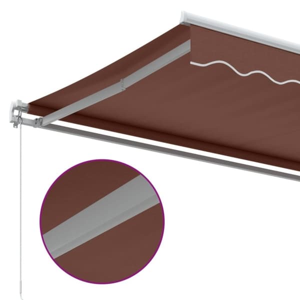 vidaXL Käsin kelattava markiisi ruskea 600x350 cm