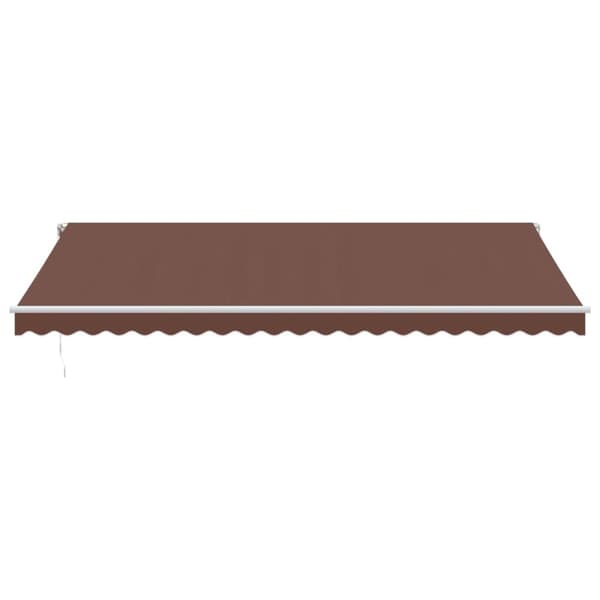 vidaXL markise med LED-lys 500x300 cm automatisk betjening brun