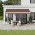 Miniatyrbillede 1 af 11: vidaXL markise med LED-lys 500x300 cm automatisk betjening brun