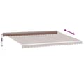 Miniatyrbild 6 av 11: vidaXL Markis automatiskt infällbar med LED 500x300 cm brun