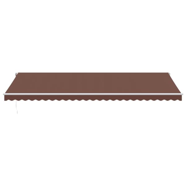 vidaXL Automatisk uttrekkbar markise med LED brun 600x350 cm