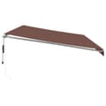 Miniatyrbilde 5 av 11: vidaXL Automatisk uttrekkbar markise med LED brun 600x350 cm