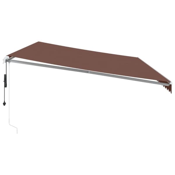 vidaXL Automatisk uttrekkbar markise med LED brun 600x350 cm