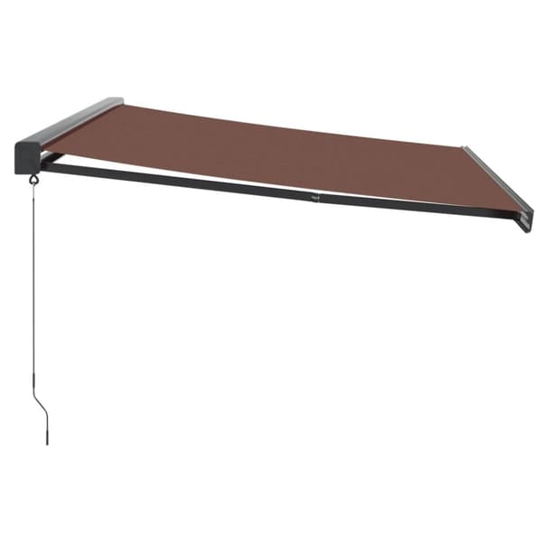 vidaXL Manuell uttrekkbar markise brun 400x300 cm