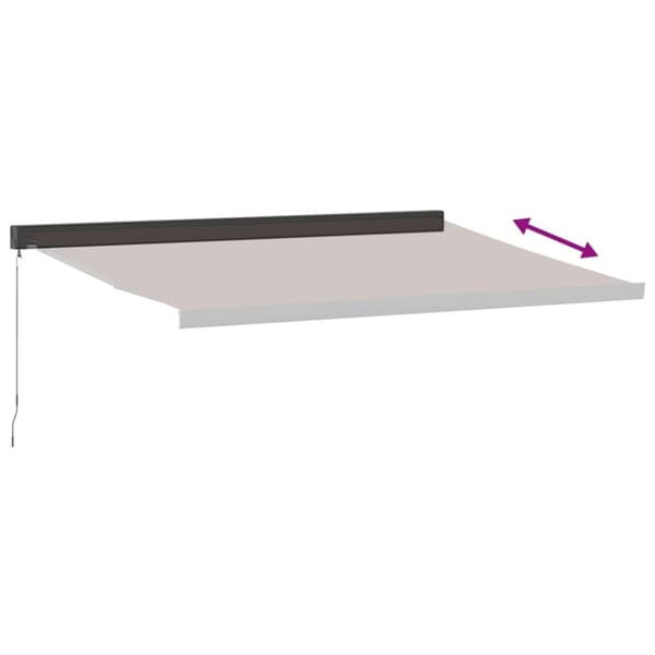vidaXL Manuell uttrekkbar markise brun 400x300 cm
