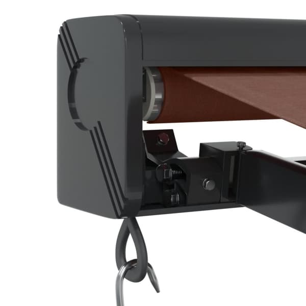 vidaXL Manuell uttrekkbar markise brun 400x300 cm