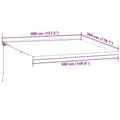 Miniatyrbillede 9 af 9: vidaXL markise 400x300 cm automatisk betjening brun