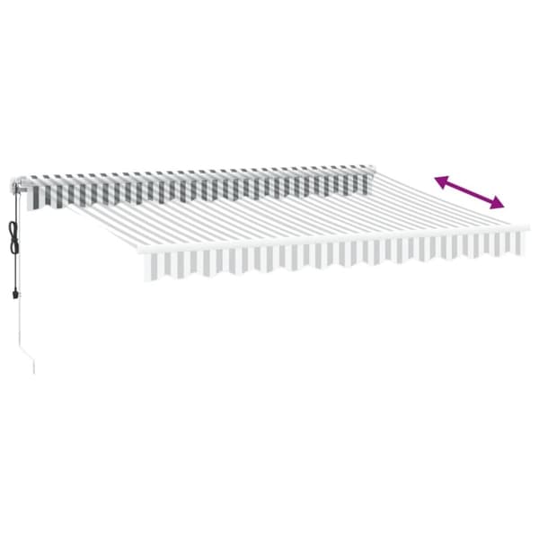 vidaXL Automaattimarkiisi antrasiitti/valkoinen 350x250 cm