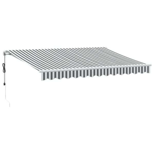 vidaXL Automaattimarkiisi antrasiitti/valkoinen 350x250 cm