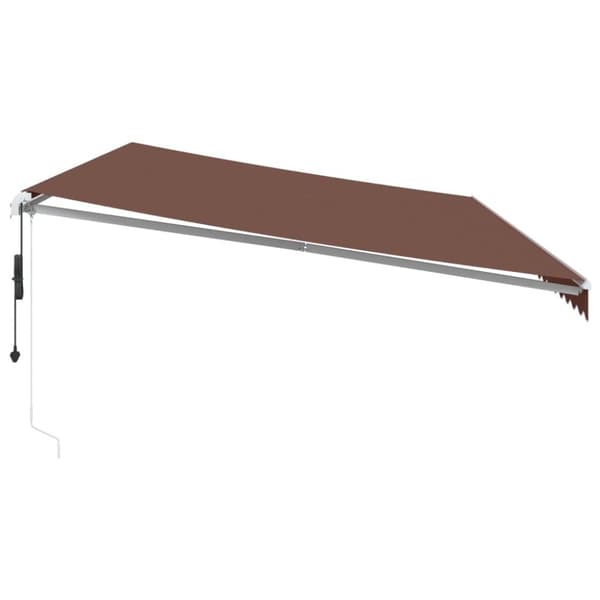 vidaXL markise med LED-lys 600x300 cm automatisk betjening brun