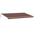 Miniatyrbillede 2 af 11: vidaXL markise med LED-lys 600x300 cm automatisk betjening brun
