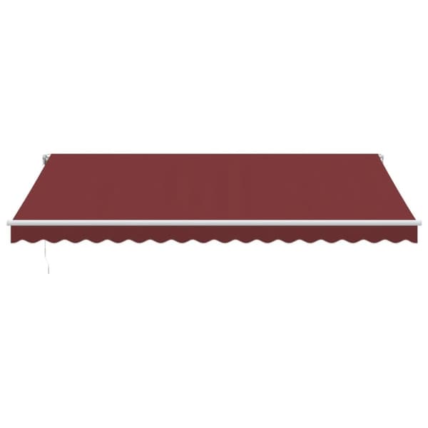 vidaXL Automatisk uttrekkbar markise med LED burgunder 450x350 cm