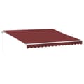Miniatyrbilde 2 av 11: vidaXL Manuell uttrekkbar markise med LED burgunder 400x350 cm