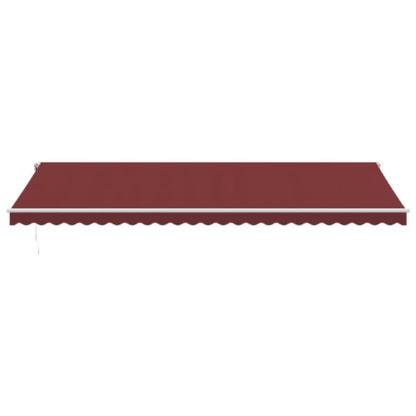 vidaXL Automatisk uttrekkbar markise med LED burgunder 600x300 cm