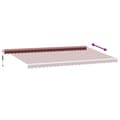 Miniatyrbilde 6 av 11: vidaXL Automatisk uttrekkbar markise med LED burgunder 600x300 cm