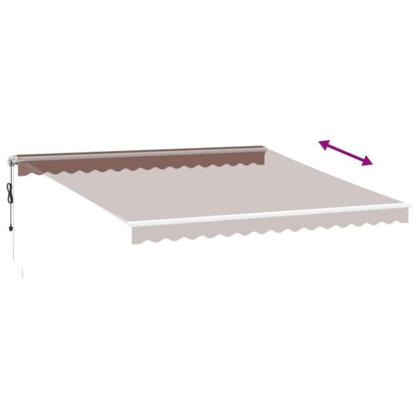 vidaXL Automatisk uttrekkbar markise med LED brun 400x300 cm