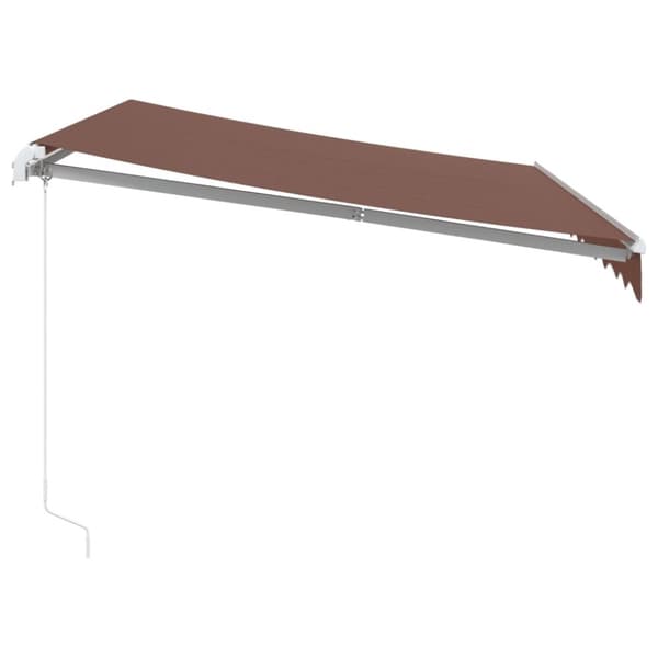 vidaXL markise med LED-lys 300x250 cm manuel betjening brun