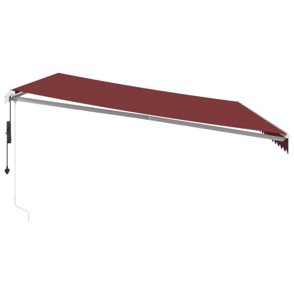 vidaXL Automatisk uttrekkbar markise burgunder 500x300 cm