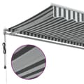 Miniatyrbild 8 av 11: vidaXL Markis automatiskt infällbar antracit&vit 450x300 cm