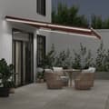 Miniatyrbillede 3 af 11: vidaXL markise med LED-lys 500x300 cm automatisk betjening brun