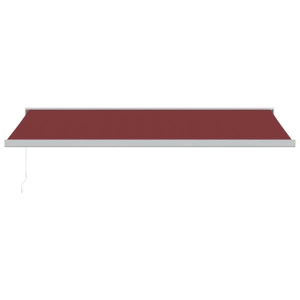vidaXL Manuell uttrekkbar markise burgunder 500x300 cm