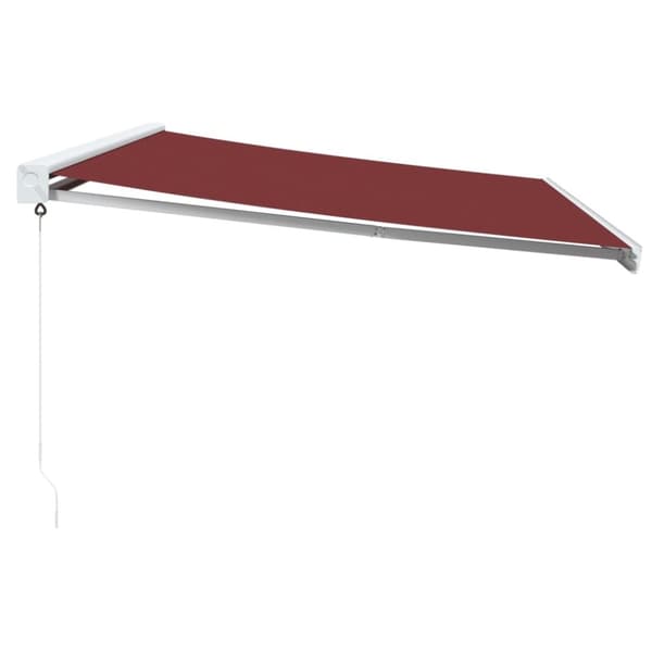 vidaXL Manuell uttrekkbar markise burgunder 500x300 cm