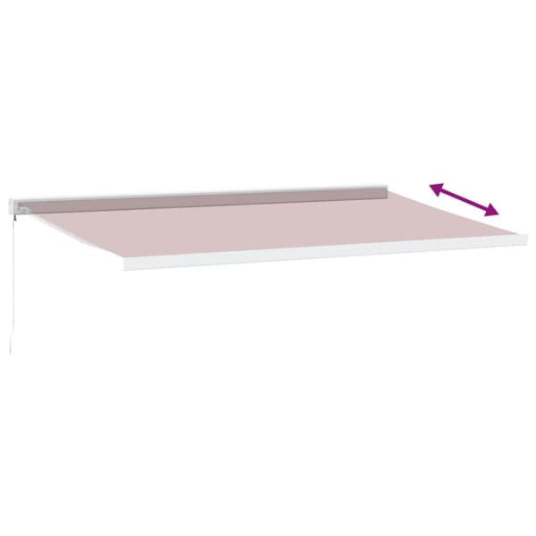 vidaXL Manuell uttrekkbar markise burgunder 500x300 cm