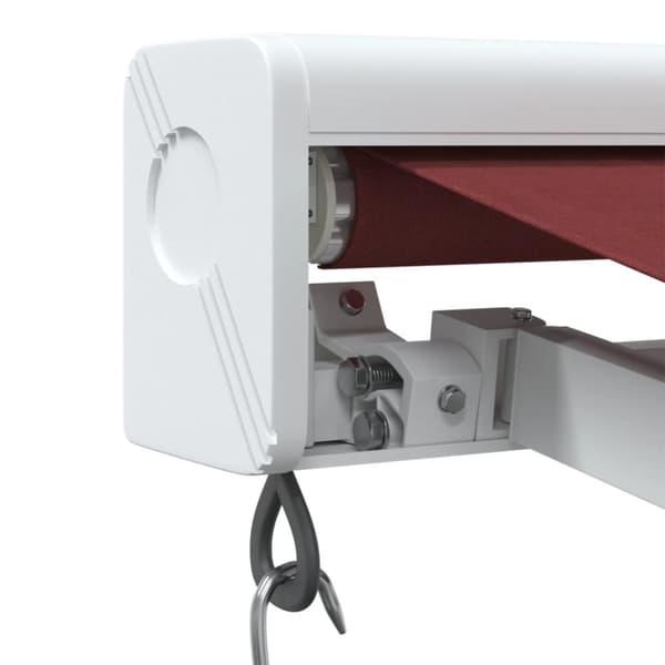 vidaXL Manuell uttrekkbar markise burgunder 500x300 cm