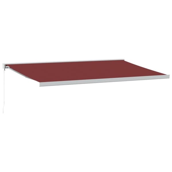 vidaXL Manuell uttrekkbar markise burgunder 500x300 cm