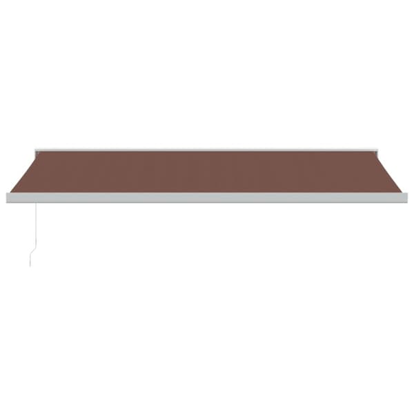 vidaXL Manuell uttrekkbar markise brun 500x300 cm