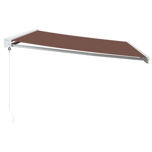 vidaXL Manuell uttrekkbar markise brun 500x300 cm