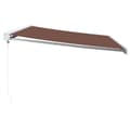 Miniatyrbilde 4 av 9: vidaXL Manuell uttrekkbar markise brun 500x300 cm