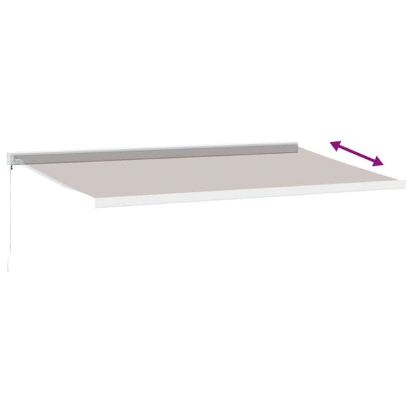 vidaXL Manuell uttrekkbar markise brun 500x300 cm