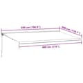 Miniatyrbilde 9 av 9: vidaXL Manuell uttrekkbar markise brun 500x300 cm