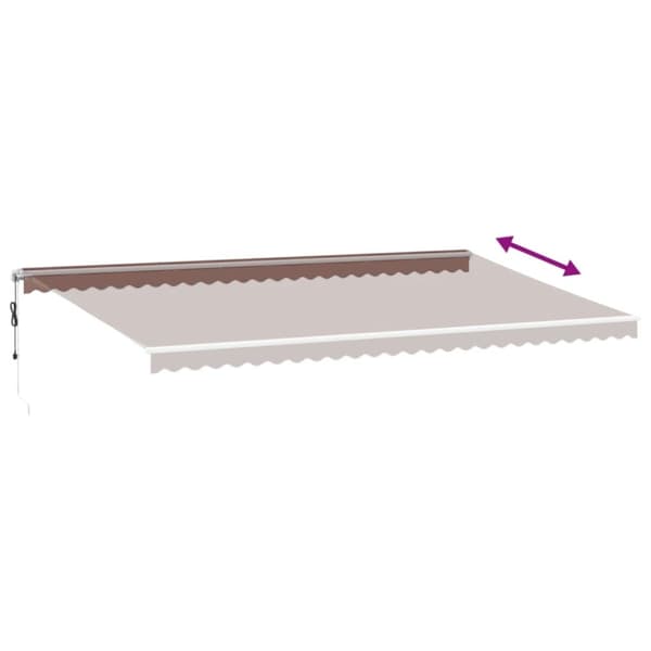 vidaXL Automaattisesti kelattava markiisi ruskea 600x350 cm