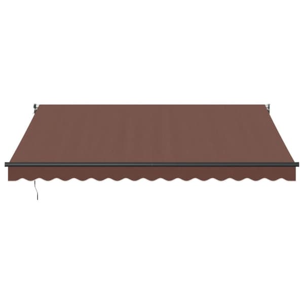 vidaXL Manuell uttrekkbar markise brun 400x300 cm