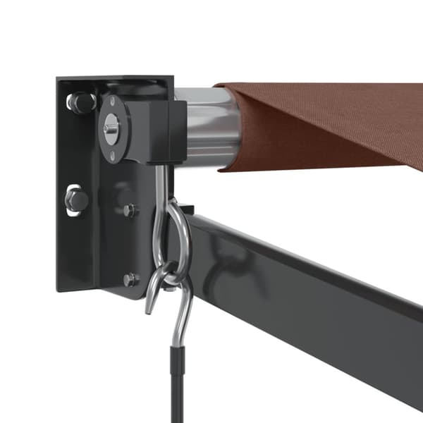 vidaXL Manuell uttrekkbar markise brun 400x300 cm