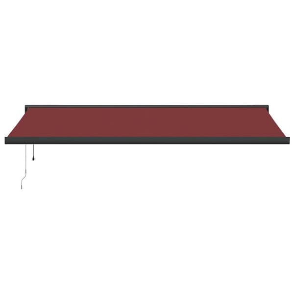 vidaXL Automatisk uttrekkbar markise burgunder 500x300 cm