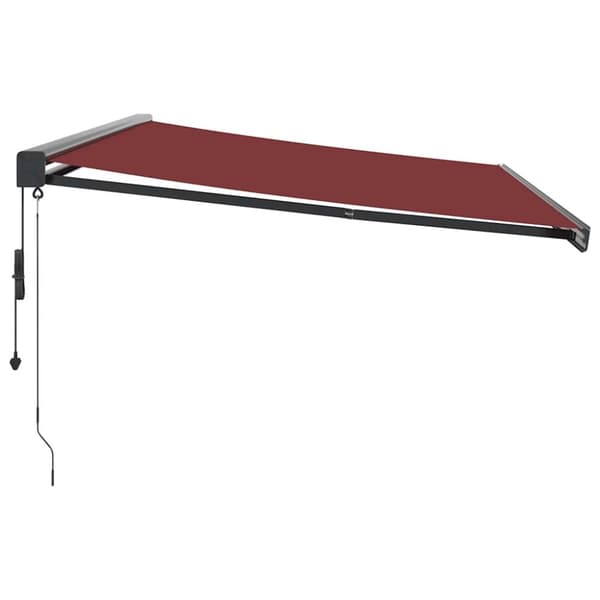 vidaXL Automatisk uttrekkbar markise burgunder 500x300 cm