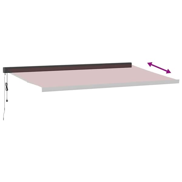 vidaXL Automatisk uttrekkbar markise burgunder 500x300 cm