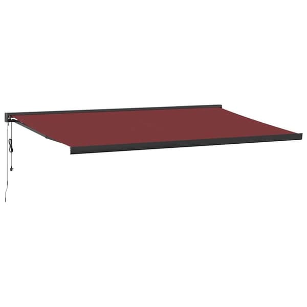 vidaXL Automatisk uttrekkbar markise burgunder 500x300 cm