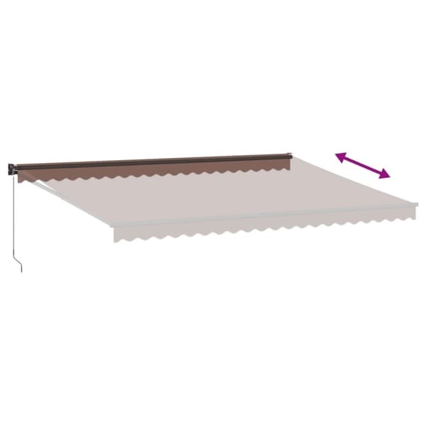 vidaXL Manuell uttrekkbar markise brun 500x300 cm