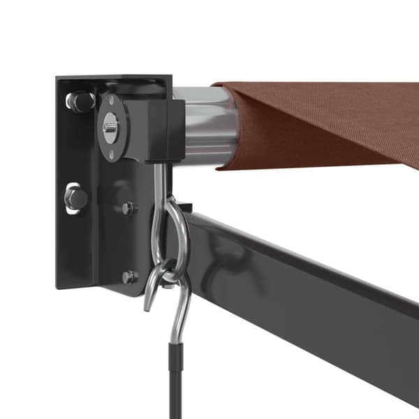 vidaXL Manuell uttrekkbar markise brun 500x300 cm