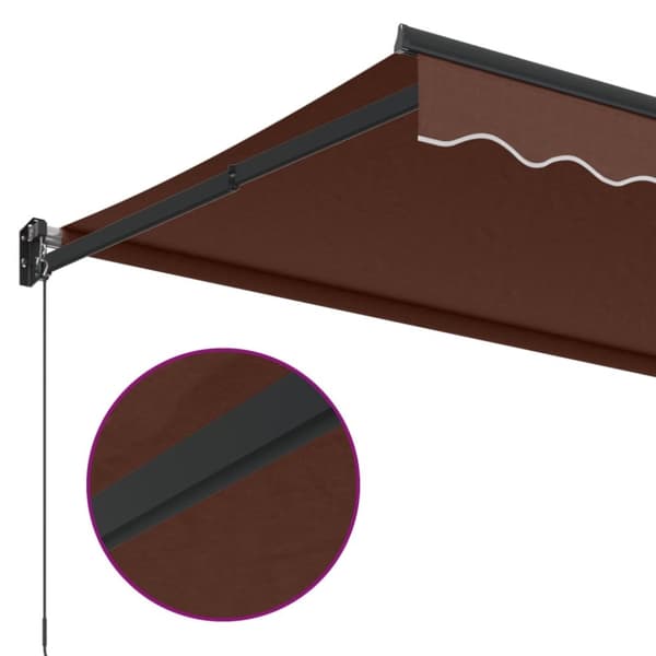 vidaXL Manuell uttrekkbar markise brun 500x300 cm